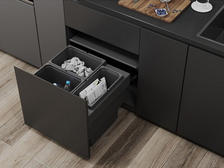 Triple Bin Trash Pullout